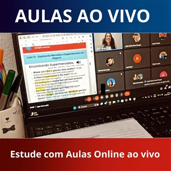 Domine o Inglês Sem Sair de Casa: Curso Online 100% Ao Vivo!